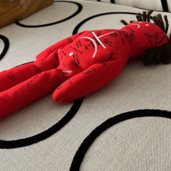 Vintage Red Voodoo Doll Plush Toy - Picture 8 of 9